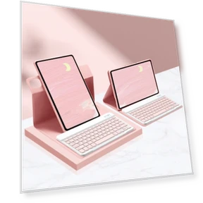 Детachable клавиатура и кожаный чехол для Xiaomi Pad 6S Pro 12.4 дюйма — Клавиатурные чехлы, Xiaomi