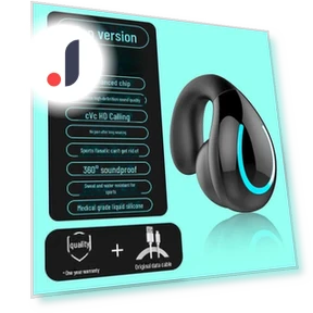 Беспроводная Bluetooth-гарнитура с костной проводимостью — Накладные наушники, AI Supermarket