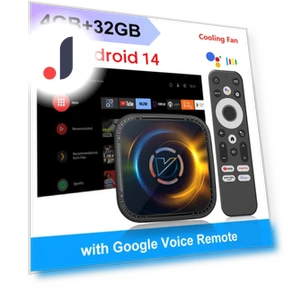 Android 14 Smart TV Box с вентилятором охлаждения — Fire TV, Blackin