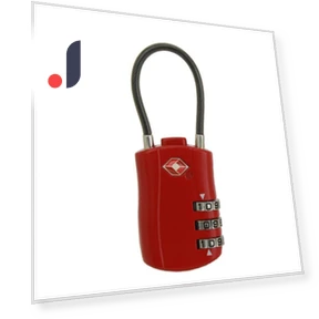 TSA Customs Code Lock with Steel Cable — Замки для чемоданов, Huangeiua