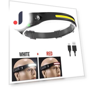 USB перезаряжаемый светодиодный налобный фонарь с датчиком COB — Фонарики, Dream Garage
