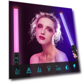 Водонепроницаемая фотографическая световая палка с RGB подсветкой и пультом дистанционного управления — Освещение и студийное оборудование, PULUZ