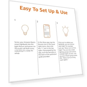 Умная светодиодная лампа A19 — Светодиодные, Amazon Basics