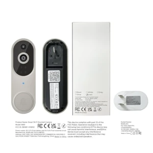 Беспроводная Wi-Fi видеодомофон камера с двусторонней аудиосвязью, ИИ-детекцией движения, ночным видением и облачным... — Видеодомофоны, Orbitell