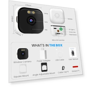 Оконная камера с цветным ночным видением и обнаружением движения — Цилиндрические камеры, YUOIOYU