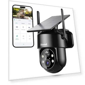 Беспроводная уличная камера безопасности с солнечной панелью — Цилиндрические камеры, LITYMOL