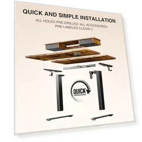 Регулируемый стол для работы стоя с ящиками для хранения — Столы для домашнего офиса, Veken