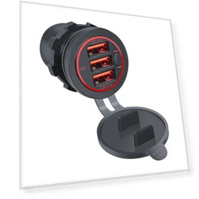 Сенсорный выключатель USB-розетка с 3 портами QC3.0 — Зарядные устройства, Auto Launcher