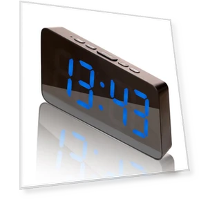 Часы с зеркалом и цветной подсветкой — Будильники и часы, Fashionable bags