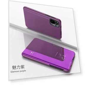 Кожаный умный зеркальный магнитный чехол-раскладушка — Чехлы-книжки, case-A1