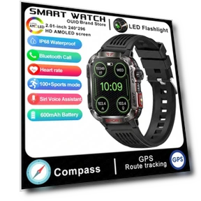 Умные часы с GPS, фонариком, компасом, водонепроницаемые, спортивные — Умные часы, Zodvboz
