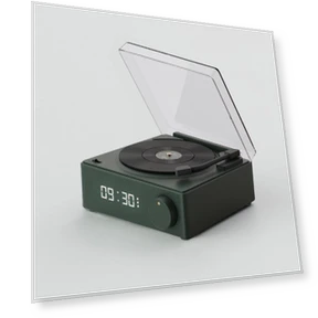 Ретро виниловый беспроводной Bluetooth динамик будильник — Портативные музыкальные системы, Mango Event