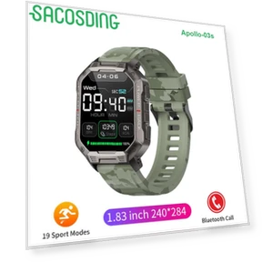 Мужские умные часы с сенсорным экраном и Bluetooth-вызовом — Умные часы, SACOSDING