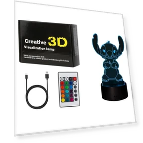 3D светодиодная лампа с пультом дистанционного управления — Лампы и освещение, Hong Art