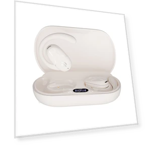 Наушники Bluetooth с вращающимся крючком, воздухопроводящие, бесшумные, мягкие силиконовые ушные подвески — Внутриканальные наушники, QUEED