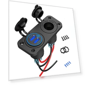 Двойное автомобильное зарядное устройство QC3.0 USB с сенсорным переключателем — Автомобильные зарядные устройства, JOHO