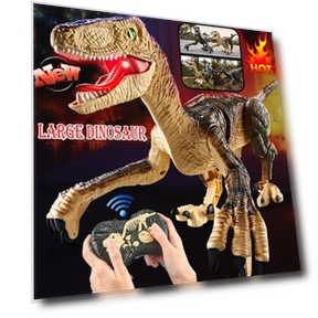 Робот-динозавр Велоцираптор с дистанционным управлением — Управляемые игрушки и роботы