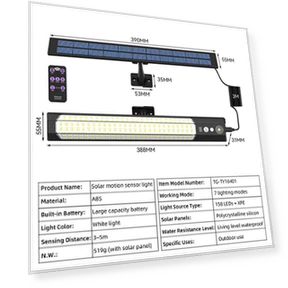 Солнечная лампа с датчиком движения для улицы — Уличное освещение, COOKING-MALL