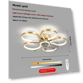 Современный минималистский вентилятор для спальни — Потолочные вентиляторы, Rainbow Rain