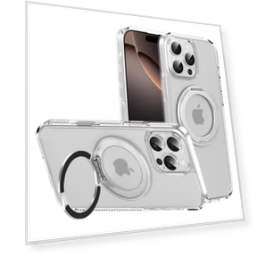 Чехол для ПК с поворотным кронштейном на 360°, магнитный прозрачный — Аксессуары для телефонов, QGeeM