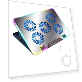 Радиатор охладитель для ноутбука с цифровым дисплеем — Охлаждающие подставки, CE