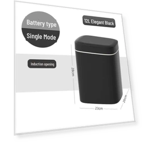 Интеллектуальный сенсорный мусорный бак с крышкой — Кухонные урны, AI Supermarket