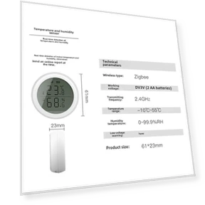 Датчик воды, дыма, температуры и влажности с дисплеем — Детекторы и сигнализации утечки воды, Tuya