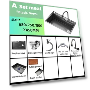Умная кухонная мойка с водопадом и рабочей станцией — Одноместные мойки, WULIAN