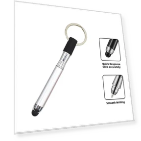 Стилус 3 в 1 с шариковой ручкой и брелком — Стилусы, FONKEN