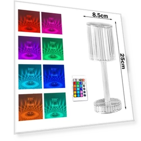 Настольная лампа с кристаллами и бриллиантами, цветной светильник RGB с сенсорным управлением, романтический светильник... — Лампы и освещение, YWZT Decorative lights