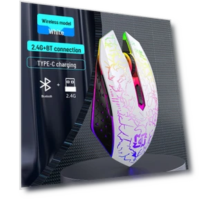 Двухрежимная бесшумная игровая мышь с RGB-подсветкой — Игровые мыши, Computer boost