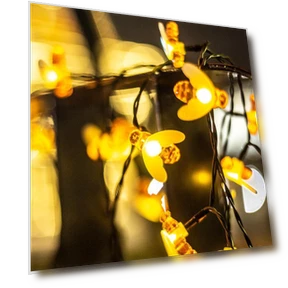 Уличные водонепроницаемые светодиодные гирлянды на солнечных батареях в виде пчел — Гирлянды и светодиодные ленты, AI Supermarket