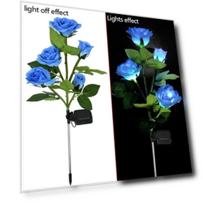 Солнечные садовые уличные фонари в виде искусственных роз — Светильники для столбов, Smart Mouse