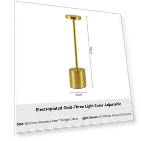 Металлическая декоративная настольная лампа с сенсорным управлением — Настольные лампы, ZEKS