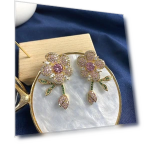 Серьги-иглы из серебра 925 пробы — Гвоздики, ANENJERY Bijouterie