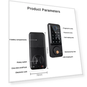 Умный замок с отпечатком пальца — Домашние системы безопасности, Sea Global