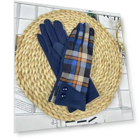 Клетчатые женские перчатки сенсорные — Перчатки и варежки, Female s