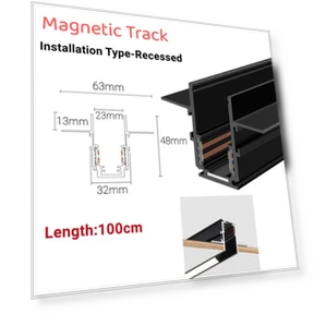 Умный встраиваемый светодиодный магнитный трековый светильник — Точечные светильники, Marathon