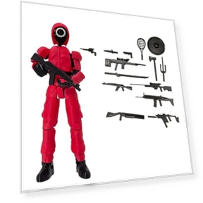 3D-печатная фигурка робота с подвижными суставами и аксессуарами — Фигурки для игр, Home Textile Star