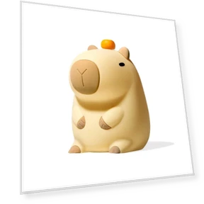 Светодиодный силиконовый ночник в виде капибары — Ночники, TOP-MALL-001