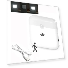 Датчик движения светодиодный ночник беспроводной настенный квадратный — Ночники, Elbulbo