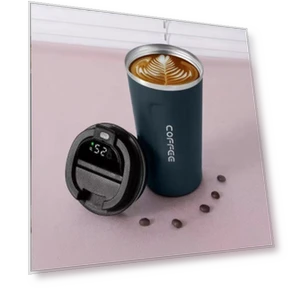 Переносная дорожная кружка с интеллектуальным дисплеем температуры — Подогреватели напитков, Versatile Home Furnishing