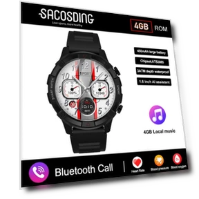 Умные часы с AMOLED дисплеем — Умные часы, Tiktop2