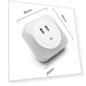 Светодиодный ночник с двойным USB-зарядным разъемом — Ночники, Dream Garage