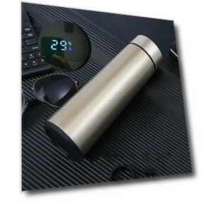 Умный термос из нержавеющей стали с дисплеем температуры — Подогреватели напитков, flower 01