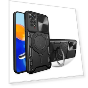 Чехол с подставкой и слайдером для защиты камеры — Аксессуары для телефонов, Smartwatch 2025