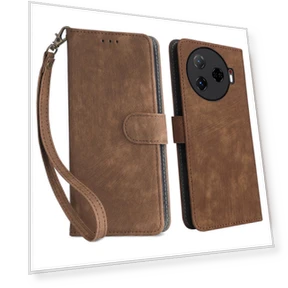 Чехол PU Кожаный Чехол для Телефона Фолио Кошелек с RFID-блокировкой — Кошельки для паспорта, Smartwatch 2025