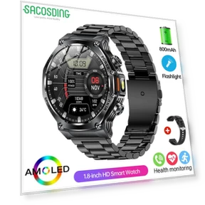 Смарт-часы с светодиодным фонариком — Умные часы, SACOSDING