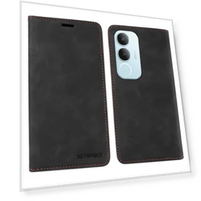 Кожаный чехол-кошелек с подставкой — Базовые чехлы, BETOPNICE