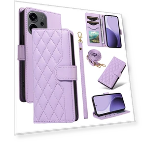 Чехол-кошелек с ремешком и ромбовидным узором — Базовые чехлы, Smartwatch 2025